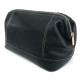Shpitser Leather Toiletry Bag with contrast stitching