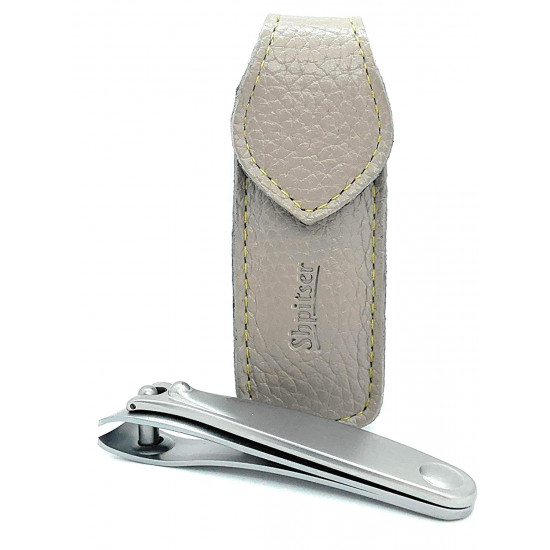 Shpitser Solingen TopInox Toenail Clipper - Stainless Steel Cutter German Nail Trimmer - Fingernail Toenail Clipper for Men & Women - Nail Care | Packed with Leather Case (8cm Toenail Clipper)