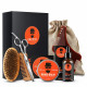 Beard Growth Care Grooming Kit Oil Wax Comb Brush Scissors Gift Set For Men
