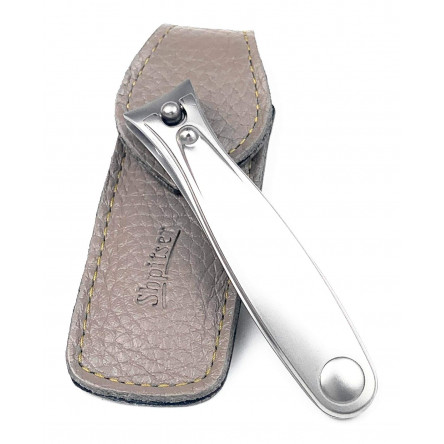  Shpitser Solingen TopInox Nail Clipper Packed with Genuine Leather Case (Gray 8cm Toenail Clipper)