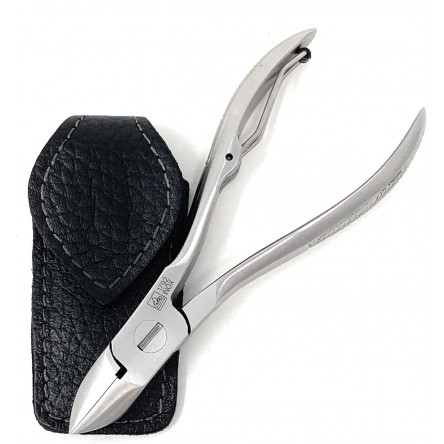ERBE Heavy Duty Professional Premium Stainless Steel Toenail Clipper for Thick Nails, Manicure & Pedicure, Super Sharp Blade Handcrafted in Solingen Germany 10.5cm with Leather Case