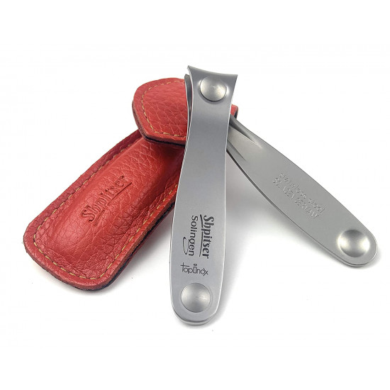 Shpitser Solingen TopInox Nail Clipper Stainless Steel Cutter German Nail Trimmer. Packed with Genuine Leather Case (Novo Red 8cm Toenail Clipper) Shpitser Solingen TopInox Nail Clipper Stainless Steel Cutter German Nail Trimmer. Packed with Genuine Leather Case (Novo Red 8cm Toenail Clipper)