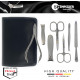 SHPITSER Professional 7pc TopInox Surgical Stainless Steel Tools Manicure Pedicure Set in Genuine Durable Leather Case Handmade in Solingen Germany for Nail and Cuticle Care
