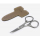 Curved Stainless Steel Professional Manicure Nail Scissors Packed with Shpitser Full Grain Leather Case Gray Curved Stainless Steel Professional Manicure Nail Scissors Packed with Shpitser Full Grain Leather Case Gray