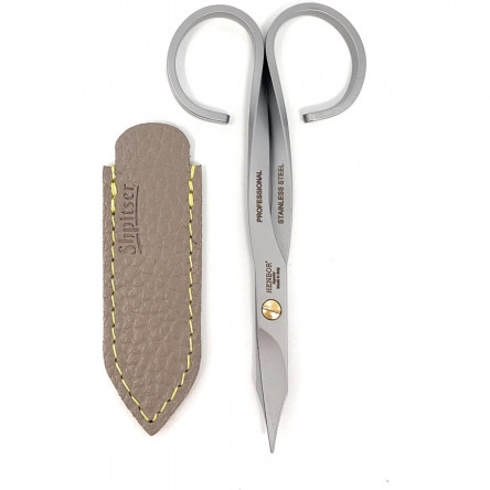 Henbor Professional Premium Stainless Steel Combination Nail and Cuticle Scissors Handcrafted In Italy With Genuine Leather Case made by Shpitser