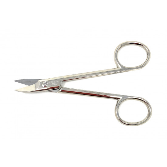 Henbor Heavy Duty Professional C45 Carbon Steel Toenail Scissors Pedicure nail cutters - Premium Quality Nickel Plated Pedicure Scissors for thick and hard nails, Handcrafted in Premana Italy