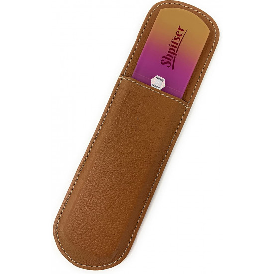 Shpitser Bohemian Crystal Dual Texture Pedicure Bar Rasp File 6mm Thick in High Quality Leather case 