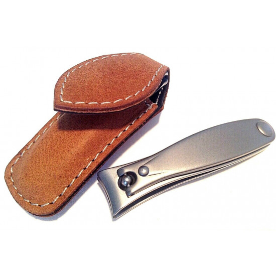 Niegeloh Solingen Professional TopInox® stainless steel nail clipper 6cm Germany with Caramel Brown Leather Case Niegeloh Solingen Professional TopInox® stainless steel nail clipper 6cm Germany with Caramel Brown Leather Case