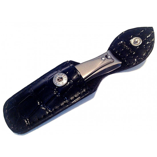 Niegeloh Solingen Professional TopInox® stainless steel nail clipper 6cm Germany with Black Croco Leather Case Niegeloh Solingen Professional TopInox® stainless steel nail clipper 6cm Germany with Black Croco Leather Case