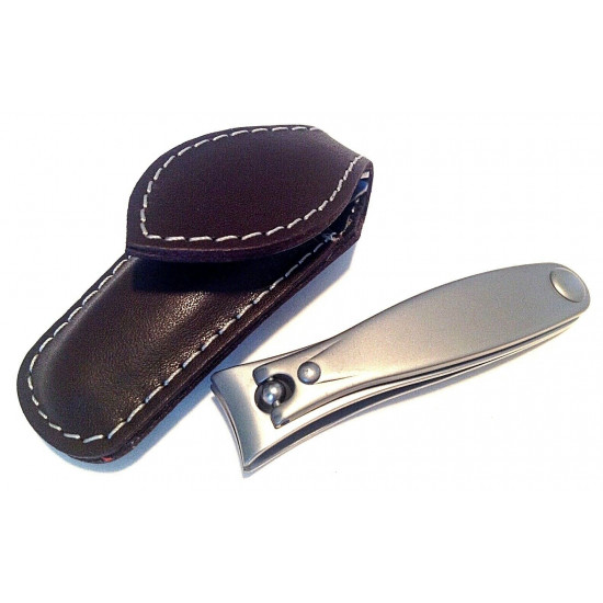 Niegeloh Solingen Professional TopInox® stainless steel nail clipper 6cm Germany with Dark Brown Leather Case Niegeloh Solingen Professional TopInox® stainless steel nail clipper 6cm Germany with Dark Brown Leather Case