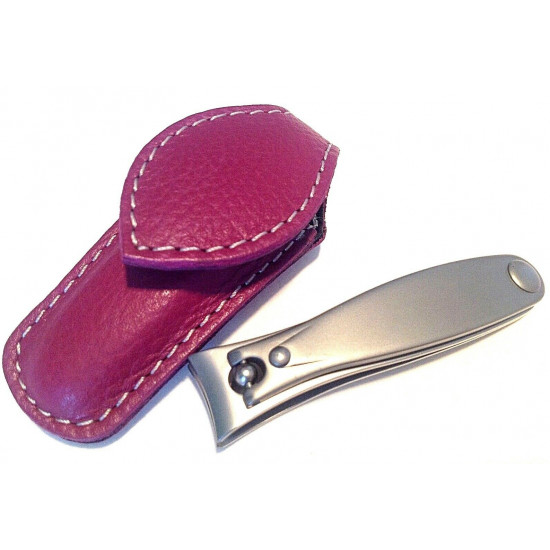 Niegeloh Solingen Professional TopInox® stainless steel nail clipper 6cm Germany with Pink Leather Case Niegeloh Solingen Professional TopInox® stainless steel nail clipper 6cm Germany with Pink Leather Case