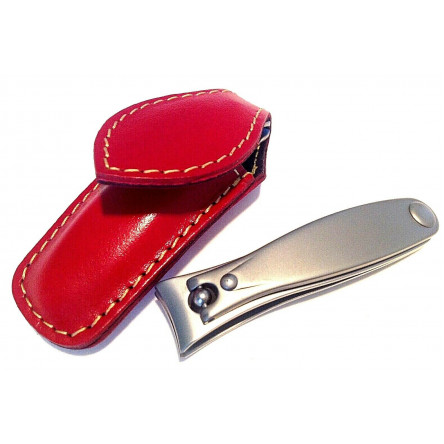 Niegeloh Solingen Professional TopInox® stainless steel nail clipper 6cm Germany with Red Leather Case