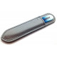 Genuene Czech Patented Bohemian Crystal Glass Nail File in Leather Case, 9cm Gray-Blue-White Genuene Czech Patented Bohemian Crystal Glass Nail File in Leather Case, 9cm Gray-Blue-White