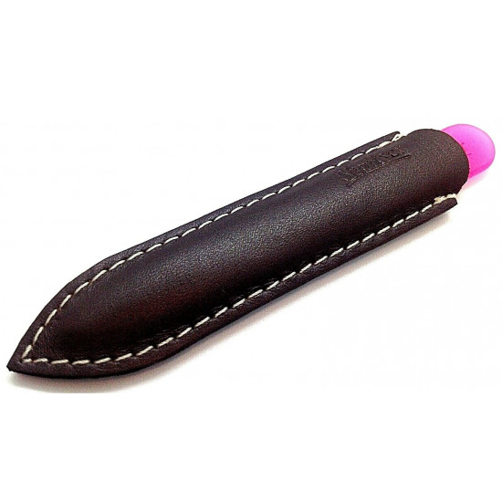 Genuene Czech Patented Bohemian Crystal Glass Nail File in Leather Case, 9cm Brown-Pink Genuene Czech Patented Bohemian Crystal Glass Nail File in Leather Case, 9cm Brown-Pink