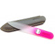 Genuene Czech Patented Bohemian Crystal Glass Nail File in Leather Case 9cm Gray-Pink Genuene Czech Patented Bohemian Crystal Glass Nail File in Leather Case 9cm Gray-Pink