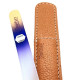 Genuene Czech Patented Bohemian Crystal Glass Nail File in Leather Case, 14cm Genuene Czech Patented Bohemian Crystal Glass Nail File in Leather Case, 14cm