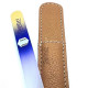 Genuene Czech Patented Bohemian Crystal Glass Nail File in Leather Case, 14cm Genuene Czech Patented Bohemian Crystal Glass Nail File in Leather Case, 14cm