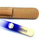 Genuene Czech Patented Bohemian Crystal Glass Nail File in Leather Case, 14cm Genuene Czech Patented Bohemian Crystal Glass Nail File in Leather Case, 14cm