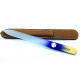 Genuene Czech Patented Bohemian Crystal Glass Nail File in Leather Case, 14cm Genuene Czech Patented Bohemian Crystal Glass Nail File in Leather Case, 14cm