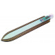 Genuene Czech Patented Bohemian Perl White Full Color Crystal Glass Nail File With Mirror Handle in Leather Case, 14cm Genuene Czech Patented Bohemian Perl White Full Color Crystal Glass Nail File With Mirror Handle in Leather Case, 14cm