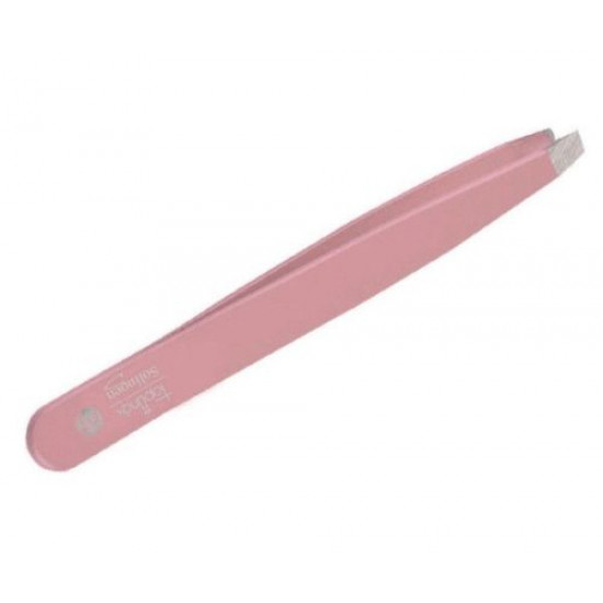 Niegeloh Professional TopInox Pink Coated Slant Tweezers with leather sleeve Germany Niegeloh Professional TopInox Pink Coated Slant Tweezers with leather sleeve Germany