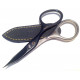 Niegeloh Solingen Combination Scissors Inox Style Titanium Black Self Sharpened with Dark Gray Leather Case Niegeloh Solingen Combination Scissors Inox Style Titanium Black Self Sharpened with Dark Gray Leather Case