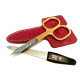Niegeloh Solingen 2 pcs High Quality Leather Travel Special Steel Manicure Set Germany Raspberry Niegeloh Solingen 2 pcs High Quality Leather Travel Special Steel Manicure Set Germany Raspberry