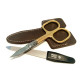 Niegeloh Solingen 2 pcs High Quality Leather Travel Special Steel Manicure Set Germany Brown Niegeloh Solingen 2 pcs High Quality Leather Travel Special Steel Manicure Set Germany Brown
