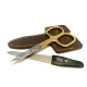 Niegeloh Solingen 2 pcs High Quality Leather Travel Special Steel Manicure Set Germany Brown Niegeloh Solingen 2 pcs High Quality Leather Travel Special Steel Manicure Set Germany Brown