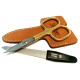 Niegeloh Solingen 2 pcs High Quality Leather Travel Special Steel Manicure Set Germany Caramel Niegeloh Solingen 2 pcs High Quality Leather Travel Special Steel Manicure Set Germany Caramel