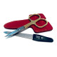 Niegeloh Solingen 2 pcs High Quality Leather Travel Special Steel Manicure Set Red Germany Niegeloh Solingen 2 pcs High Quality Leather Travel Special Steel Manicure Set Red Germany