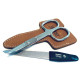 Niegeloh Solingen 2 pcs Caramel High Quality Leather Travel Special Steel Manicure Set Germany Niegeloh Solingen 2 pcs Caramel High Quality Leather Travel Special Steel Manicure Set Germany