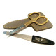 Niegeloh Solingen 2 pcs Gray High Quality Leather Travel Special Steel Manicure Set Germany Niegeloh Solingen 2 pcs Gray High Quality Leather Travel Special Steel Manicure Set Germany