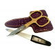 Niegeloh Solingen 2 pcs High Quality Leather Travel Special Steel Manicure Set Germany Purple Niegeloh Solingen 2 pcs High Quality Leather Travel Special Steel Manicure Set Germany Purple