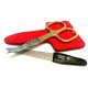 Niegeloh Solingen 2 pcs High Quality Leather Red Travel Special Steel Manicure Set Germany Niegeloh Solingen 2 pcs High Quality Leather Red Travel Special Steel Manicure Set Germany