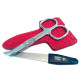 Niegeloh Solingen 2 pcs Red High Quality Leather Travel Spacial Steel Manicure Set Germany Niegeloh Solingen 2 pcs Red High Quality Leather Travel Spacial Steel Manicure Set Germany