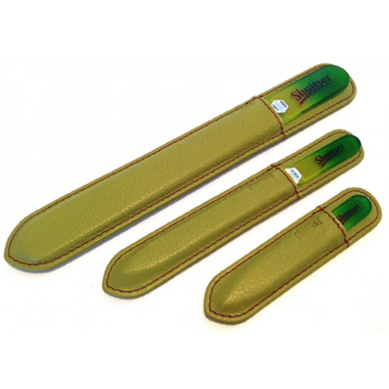 Shpitser Genuine Patented Czech 3pc Crystal Glass File set in High Quality Leather Cases green Shpitser Genuine Patented Czech 3pc Crystal Glass File set in High Quality Leather Cases green