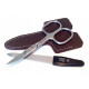 Shpitler 4 inch High Quality Dark Brown Leather Sleeve for Manicure Scissors, Germany Shpitler 4 inch High Quality Dark Brown Leather Sleeve for Manicure Scissors, Germany