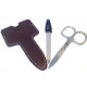 Shpitler 4 inch High Quality Dark Brown Leather Sleeve for Manicure Scissors, Germany Shpitler 4 inch High Quality Dark Brown Leather Sleeve for Manicure Scissors, Germany
