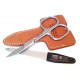 Shpitler 4 inch High Quality Caramel Brown Leather Sleeve for Manicure Scissors, Germany Shpitler 4 inch High Quality Caramel Brown Leather Sleeve for Manicure Scissors, Germany