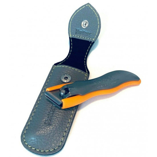 Solingen Germany Premium Stainless Steel Toe Nail Clippers With Orange Catcher by Goesol in Leather Case Solingen Germany Premium Stainless Steel Toe Nail Clippers With Orange Catcher by Goesol in Leather Case