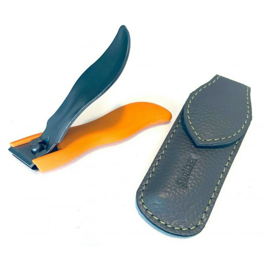 Solingen Germany Premium Stainless Steel Toe Nail Clippers With Orange Catcher by Goesol in Leather Case Solingen Germany Premium Stainless Steel Toe Nail Clippers With Orange Catcher by Goesol in Leather Case