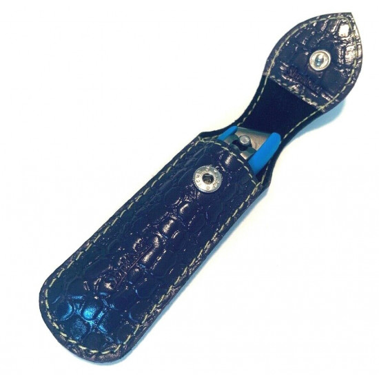 Solingen Germany Premium Stainless Steel Toe Nail Clippers With Blue Catcher by Goesol in Leather Case Solingen Germany Premium Stainless Steel Toe Nail Clippers With Blue Catcher by Goesol in Leather Case
