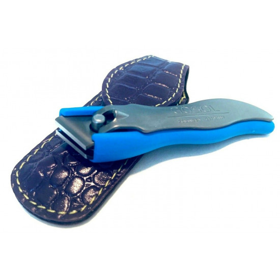 Solingen Germany Premium Stainless Steel Toe Nail Clippers With Blue Catcher by Goesol in Leather Case Solingen Germany Premium Stainless Steel Toe Nail Clippers With Blue Catcher by Goesol in Leather Case