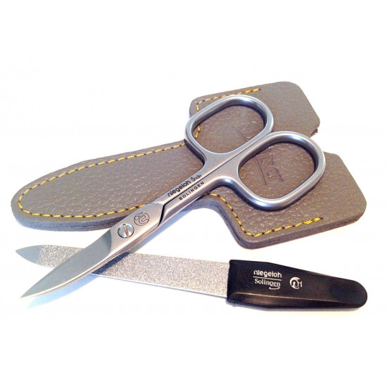 Shpitler 4 inch High Quality Mid Gray Leather Sleeve for Manicure Scissors, Germany Shpitler 4 inch High Quality Mid Gray Leather Sleeve for Manicure Scissors, Germany