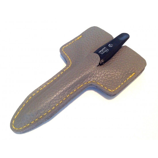 Niegeloh Solingen 2 pcs Gray High Quality Leather Travel Special Steel Manicure Set Germany Niegeloh Solingen 2 pcs Gray High Quality Leather Travel Special Steel Manicure Set Germany