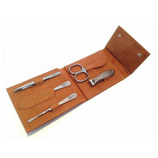 Niegeloh Solingen 5ps Large German TopInox Top Quality Stainless Steel Manicure set in Leather Case Germany Niegeloh Solingen 5ps Large German TopInox Top Quality Stainless Steel Manicure set in Leather Case Germany
