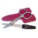 Shpitler 4 inch High Quality Raspberry Leather Sleeve for Manicure Scissors, Germany