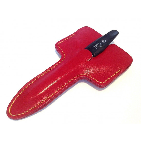 Shpitler High Quality Red Leather Sleeve for Manicure Scissors, Germany 4 inch