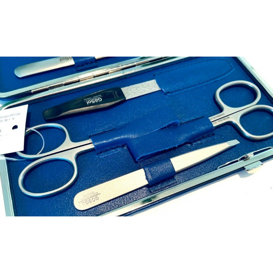 PREMIUM STAINLESS STEEL 7 PCS MEN'S MANICURE SET BY GÖSOL SOLINGEN GERMANY PREMIUM STAINLESS STEEL 7 PCS MEN'S MANICURE SET BY GÖSOL SOLINGEN GERMANY